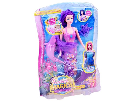 Mermaid doll in a magic dress + dolphins ZA2394