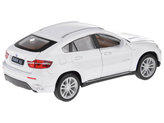 Metal car BMW X6 model scale 1:32 white SUV light sound ZA4606