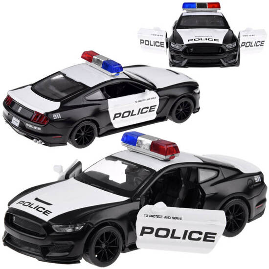 Metal car police Ford Shelby GT350 scale 1:32 lights beacons ZA4610