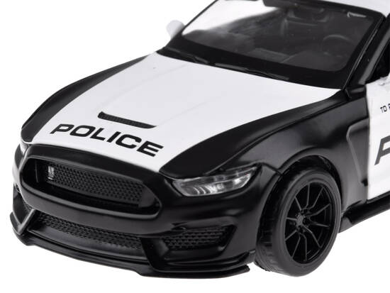 Metal car police Ford Shelby GT350 scale 1:32 lights beacons ZA4610