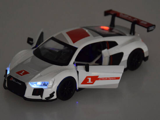 Metal car sports model Audi R8 LMS scale 1:32 sounds lights ZA4609