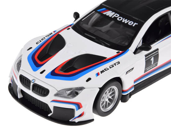 Metal car sports model BMW M6 GT3 scale 1:32 light sound ZA4613