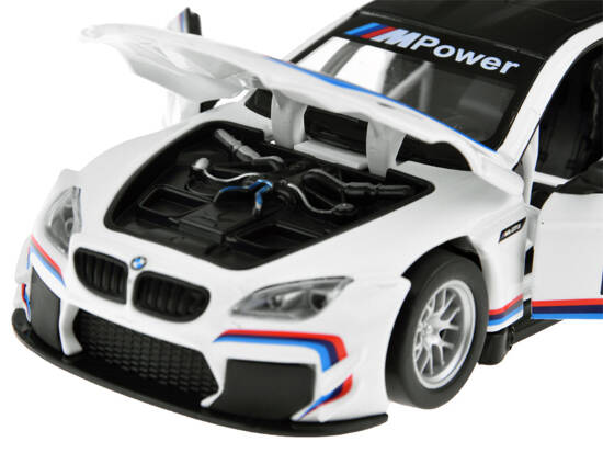 Metal car sports model BMW M6 GT3 scale 1:32 light sound ZA4613