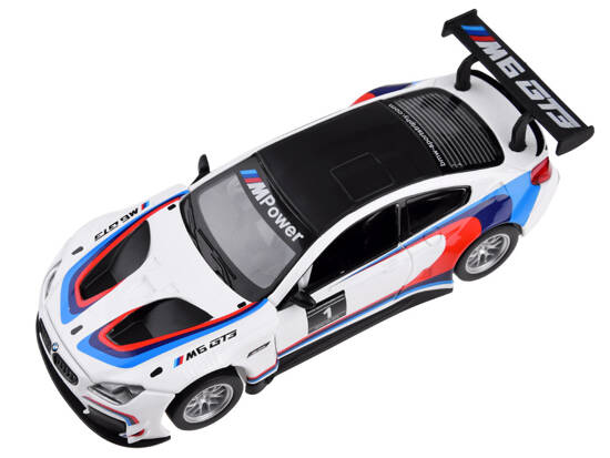 Metal car sports model BMW M6 GT3 scale 1:32 light sound ZA4613