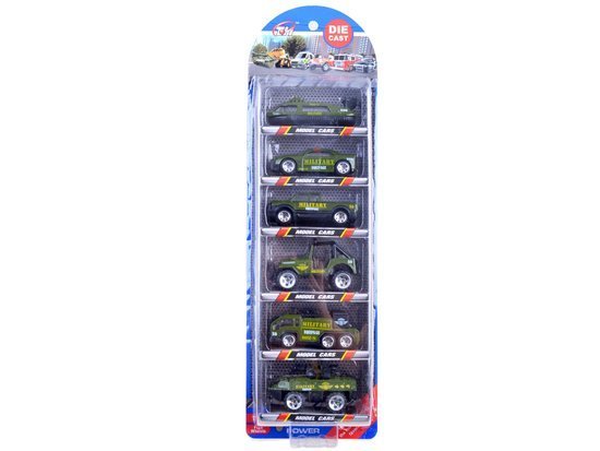 Metal cars, set WOJSKO 6 pcs, ZA3505 