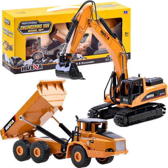 Metal excavator + tipper set  models ZA3910