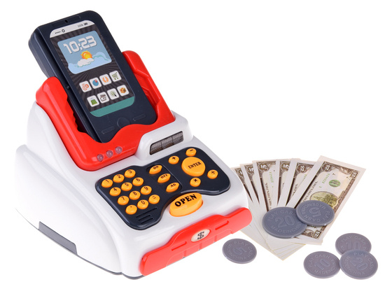 Mini Market Cash Register Set Scanner Card Reader store set ZA4636