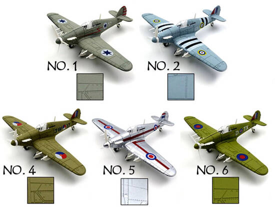 Model for folding Hawker Hurricane ZA2588 aircraft