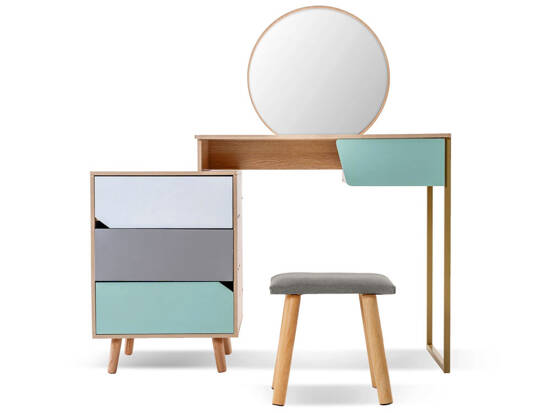 Modern stylish dressing table + mirror stool for girls ZA4828