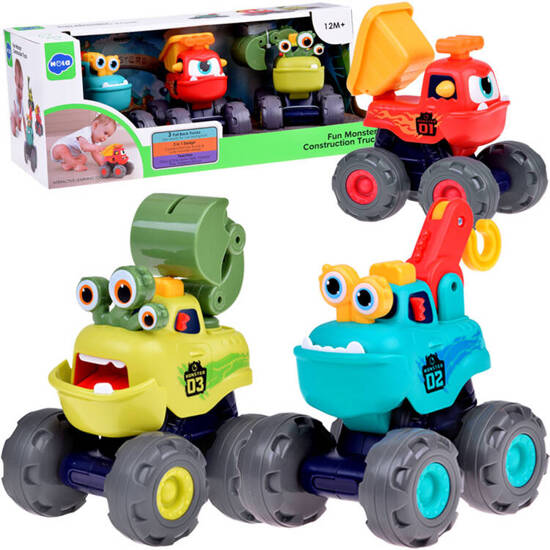 Monster Truck set, set of 3 funny cars for children ZA5070