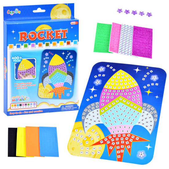 Mosaic cut-out sticker spaceship stickers ZA3276