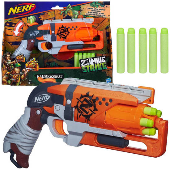 Nerf Zombie Strike Hammer pistol + 5 bullets ZA 4579