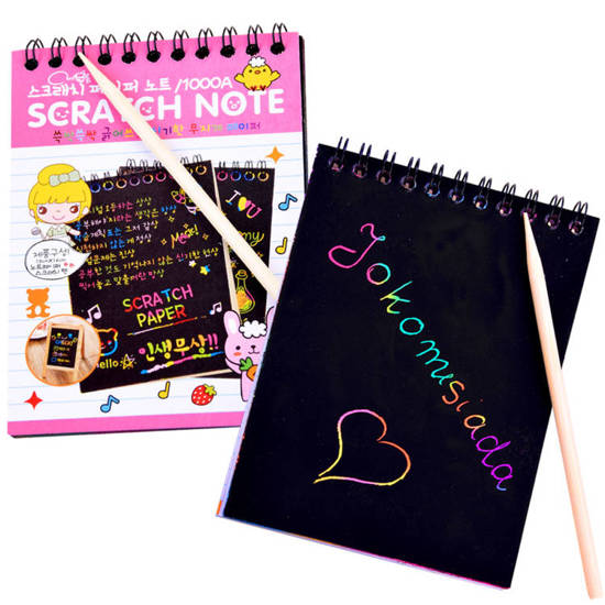 Notebook Rainbow scratch card with ZA3913 stylus