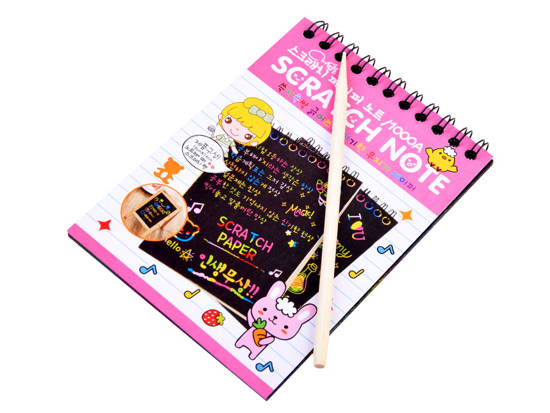 Notebook Rainbow scratch card with ZA3913 stylus