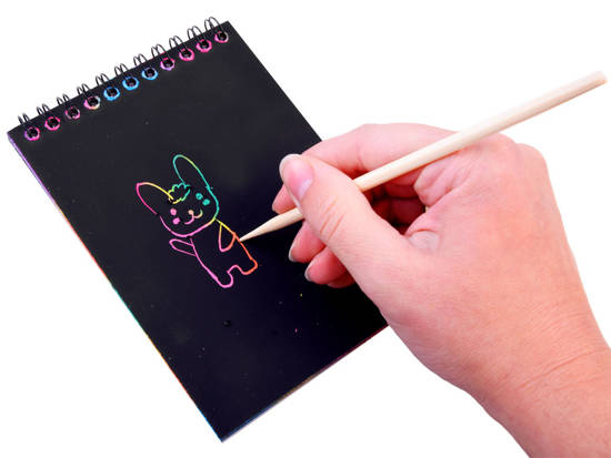 Notebook Rainbow scratch card with ZA3913 stylus