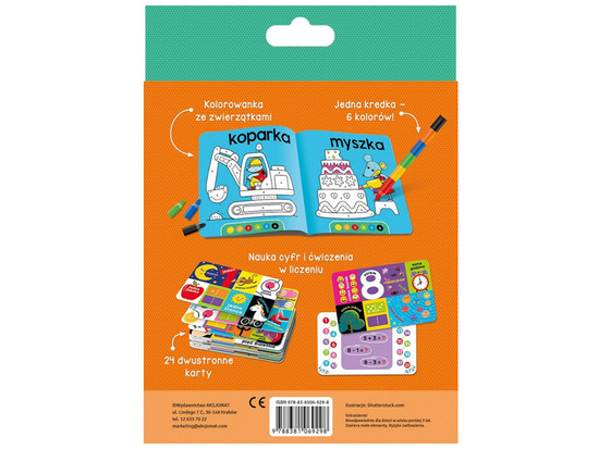 Numbers educational cards and coloring book 5+ KS0783