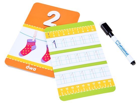 Numbers - educational cards with the marker pen KS0058 