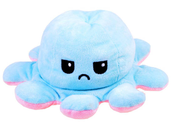 Octopus plush, cheerful, sad face ZA3822