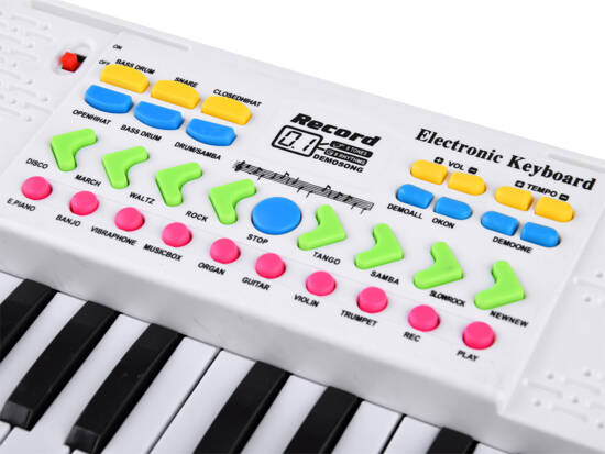 Organ mini keyboard toy for children, 37 keys, microphone IN0160
