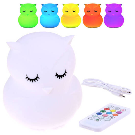 Owl Silicone LED bedside lamp + ZA3295 remote control