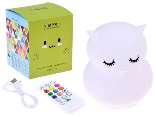 Owl Silicone LED bedside lamp + ZA3295 remote control