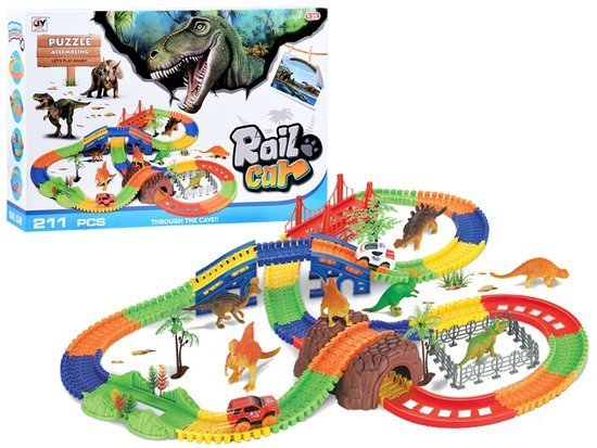 Park Tor with dinosaurs + car 211 elements ZA3197