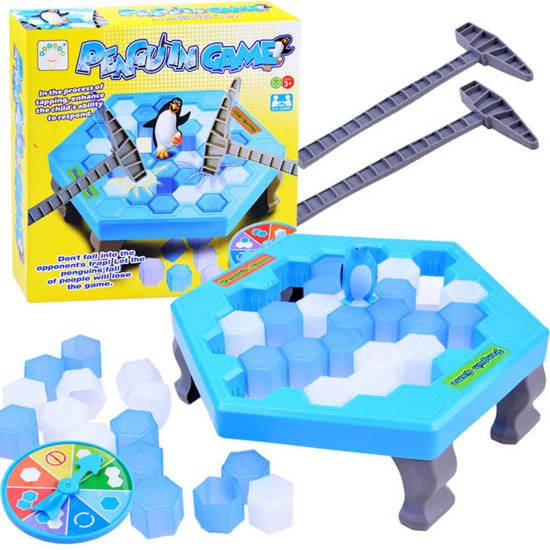 Penguin on the ice rink game Trap - Ice sheet Hit the ice cubes GR0348