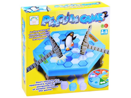 Penguin on the ice rink game Trap - Ice sheet Hit the ice cubes GR0348