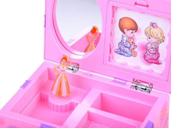 Pink jewelry box MUSIC BOX A little girl's TREASURE ZA1307