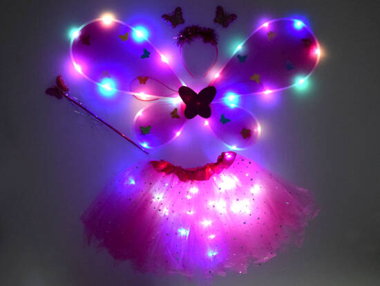 Pink sparkly Costume for the Little Fairy Butterfly ball ZA4805 CR