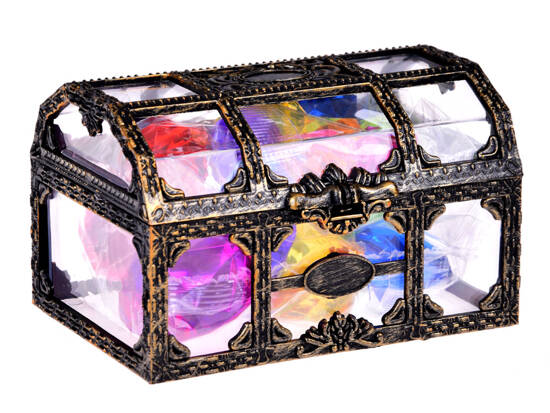 Pirate Chest with Colorful Crystals - Discover Underwater Treasure SP0782