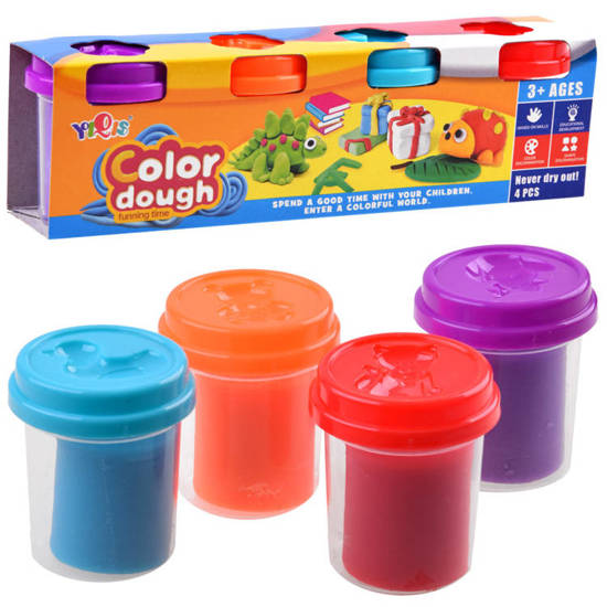 Plastic mass 4 colored cups ZA4440