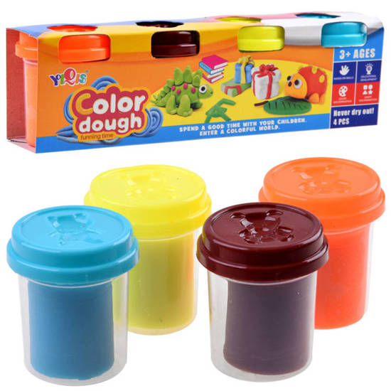 Plastic mass 4 colored cups ZA4440