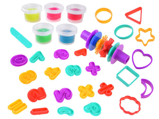 Plastic mass + molds numbers shapes ZA4292