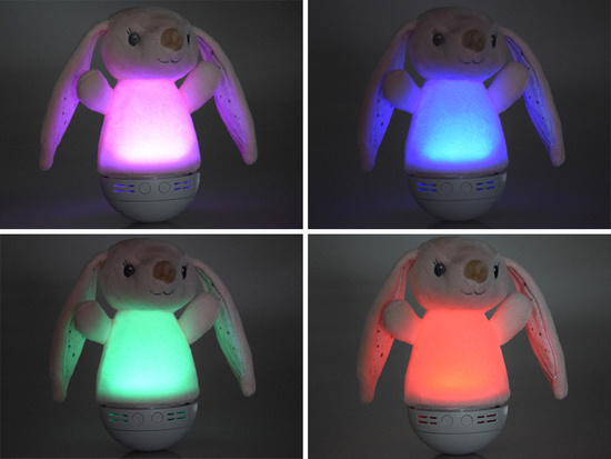 Plush Rabbit Color-changing night lamp Music box ZA4771