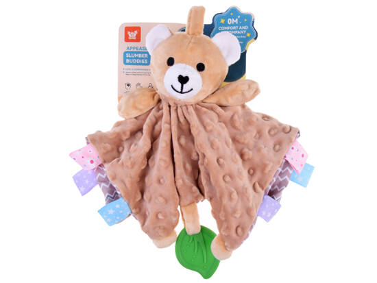 Plush cuddly teddy bear calming down tag ZA4744