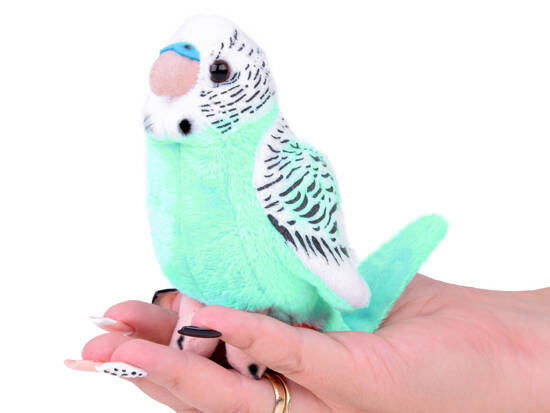 Plush mascot budgerigar azure-white bird parrot 13cm 13954