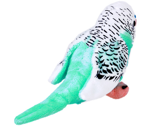 Plush mascot budgerigar azure-white bird parrot 13cm 13954