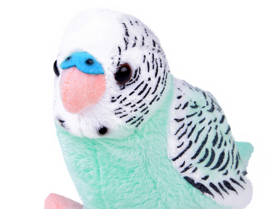 Plush mascot budgerigar azure-white bird parrot 13cm 13954