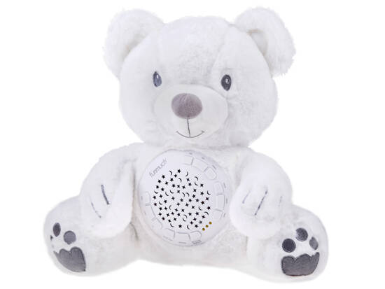 Plush projector white bear lullaby lamp for toddler ZA5289