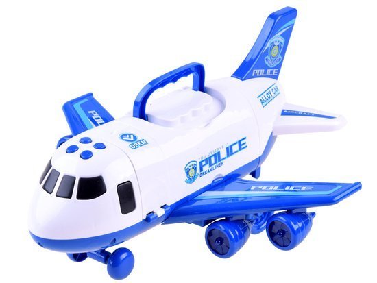 Police plane with transporter + toy cars ZA3402