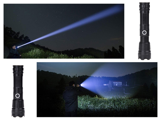 Powerful USB rechargeable LED flashlight, waterproof SP0799