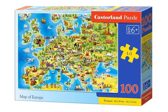 Puzzle 100 pcs. Map of Europe