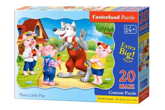 Puzzle 20 pcs. MAX Three Little Pigs