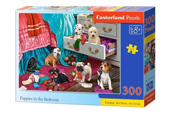 Puzzle 300 pcs. Puppies in the Bedroom