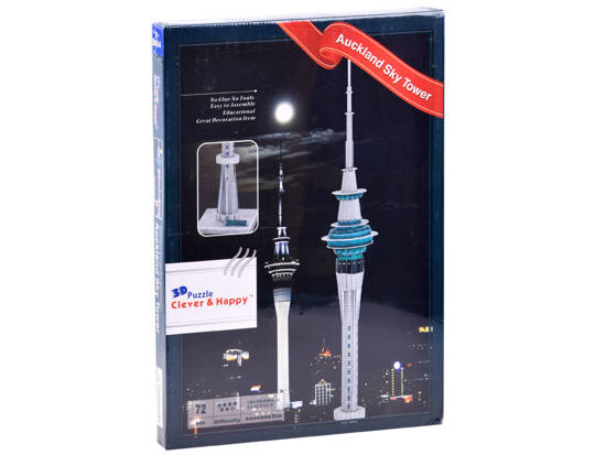Puzzle 3D tower Auckland Sky Tower 72 pieces. ZA3785