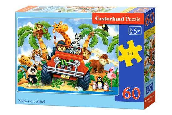 Puzzle 60 pcs. Softies on Safari