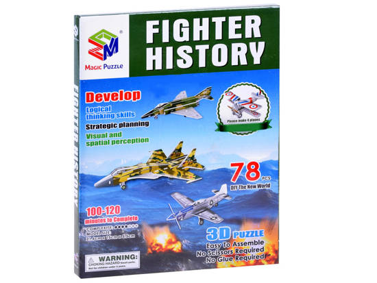 Puzzle 78-elements 3D History of fighters ZA3799