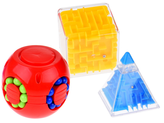 Puzzles Logic cube maze puzzle set of 4 GR0631