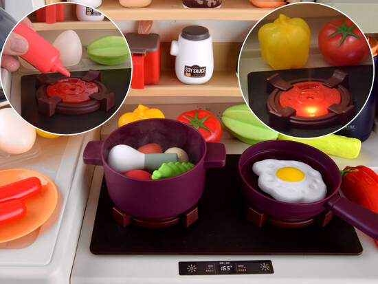 Realistic Kitchen Cooking Utensils Steam Water Sound Light ZA4666